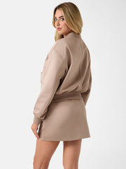 Nylon bomber jacket