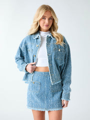 Denim tweed jacket