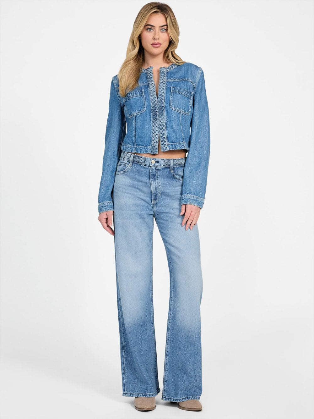 Eco Featherweight Juliana Braided Denim Jacket