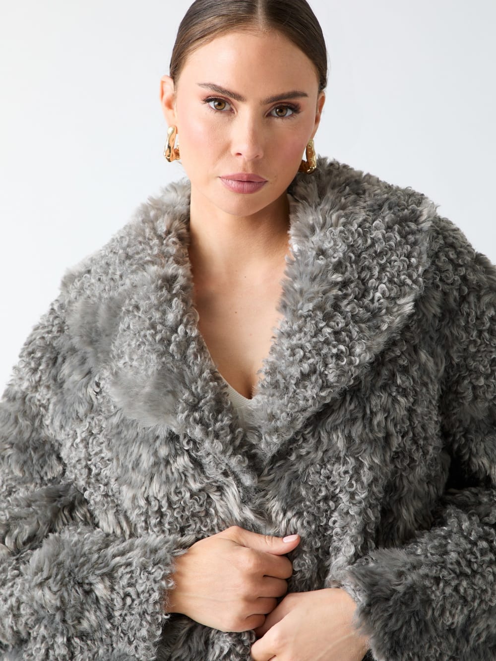 Margot Longline Faux-Fur Coat