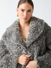 Margot Longline Faux-Fur Coat