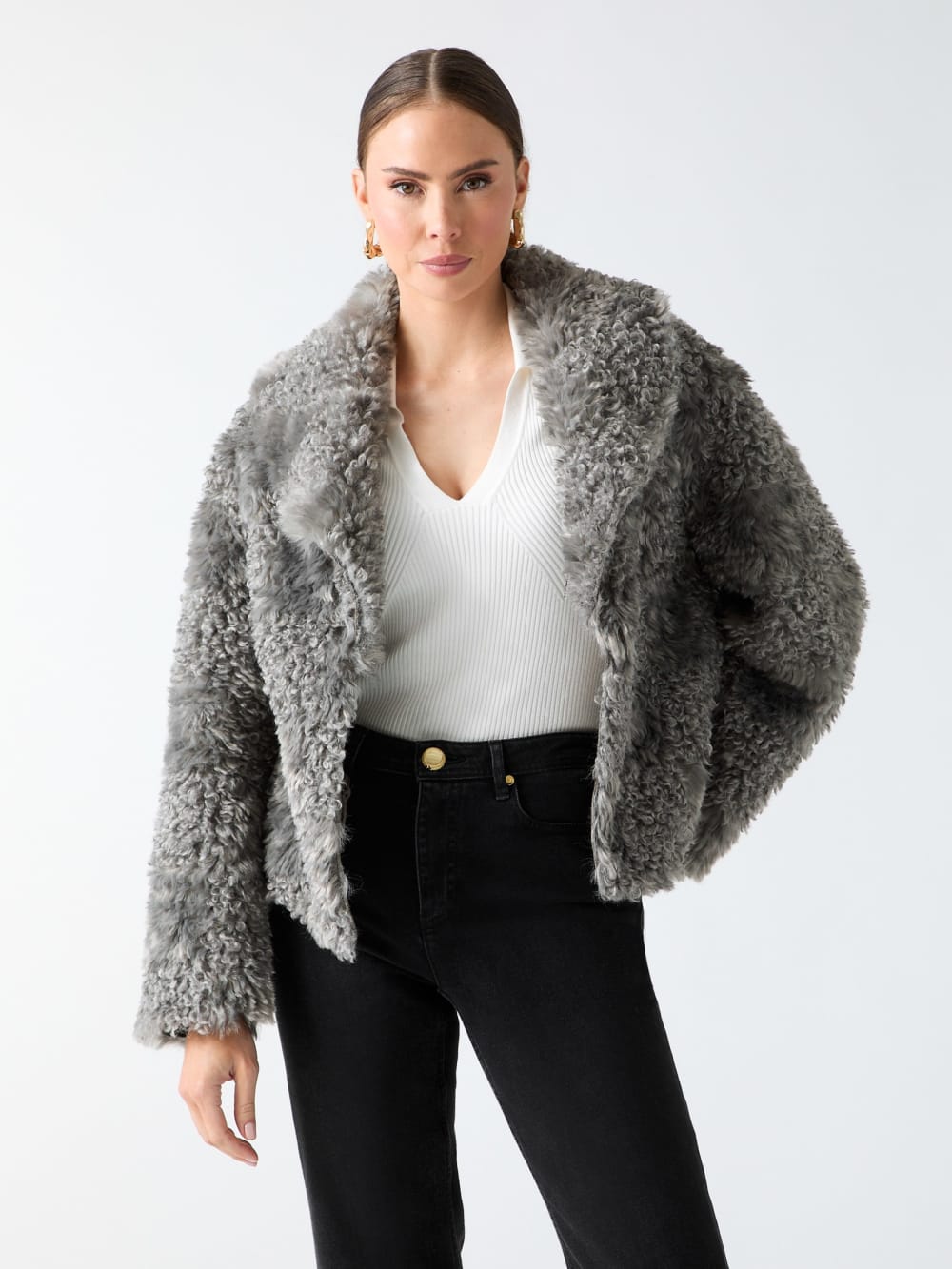 Margot Longline Faux-Fur Coat