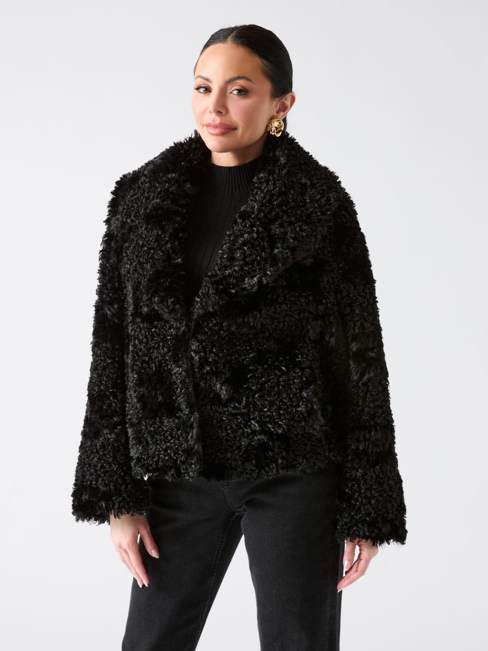 Margot Longline Faux-Fur Coat