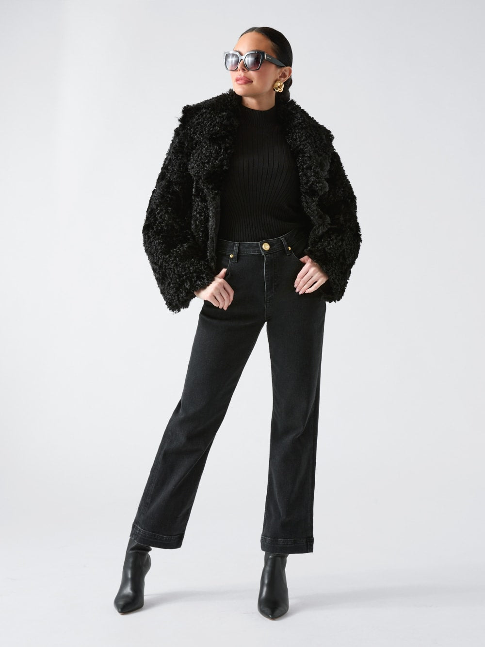 Margot Longline Faux-Fur Coat