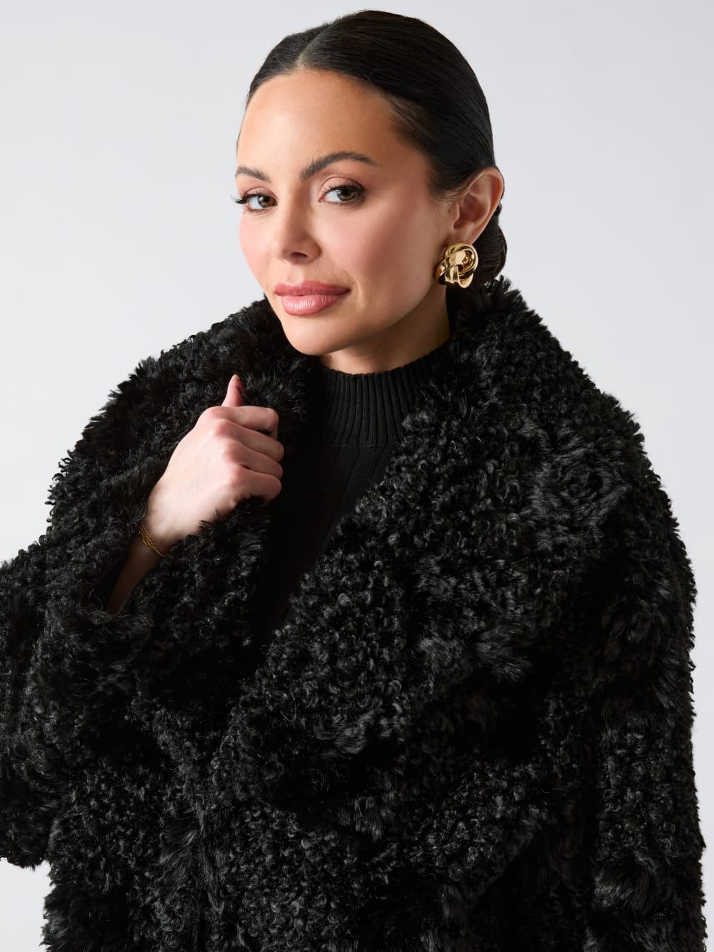 Margot Longline Faux-Fur Coat
