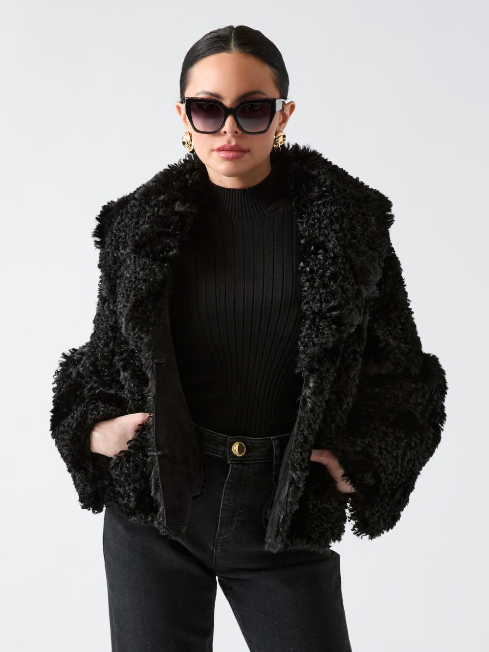 Margot Longline Faux-Fur Coat