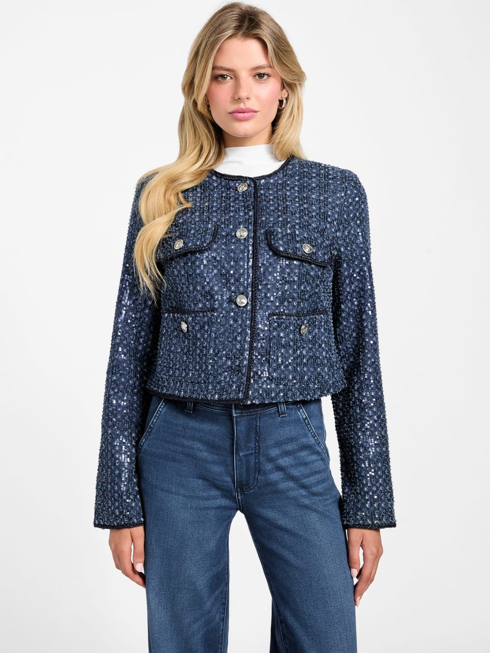 Elisa Sequin Denim Jacket