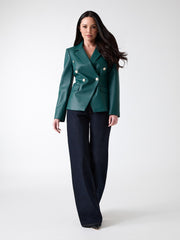 Pamela Faux-Leather Blazer