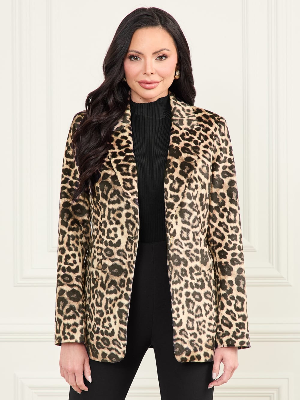 Pamela Printed Velvet Blazer