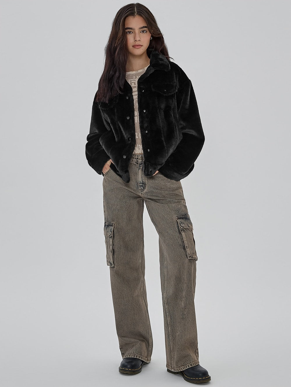 GUESS Originals Oversized Fur Jacket
