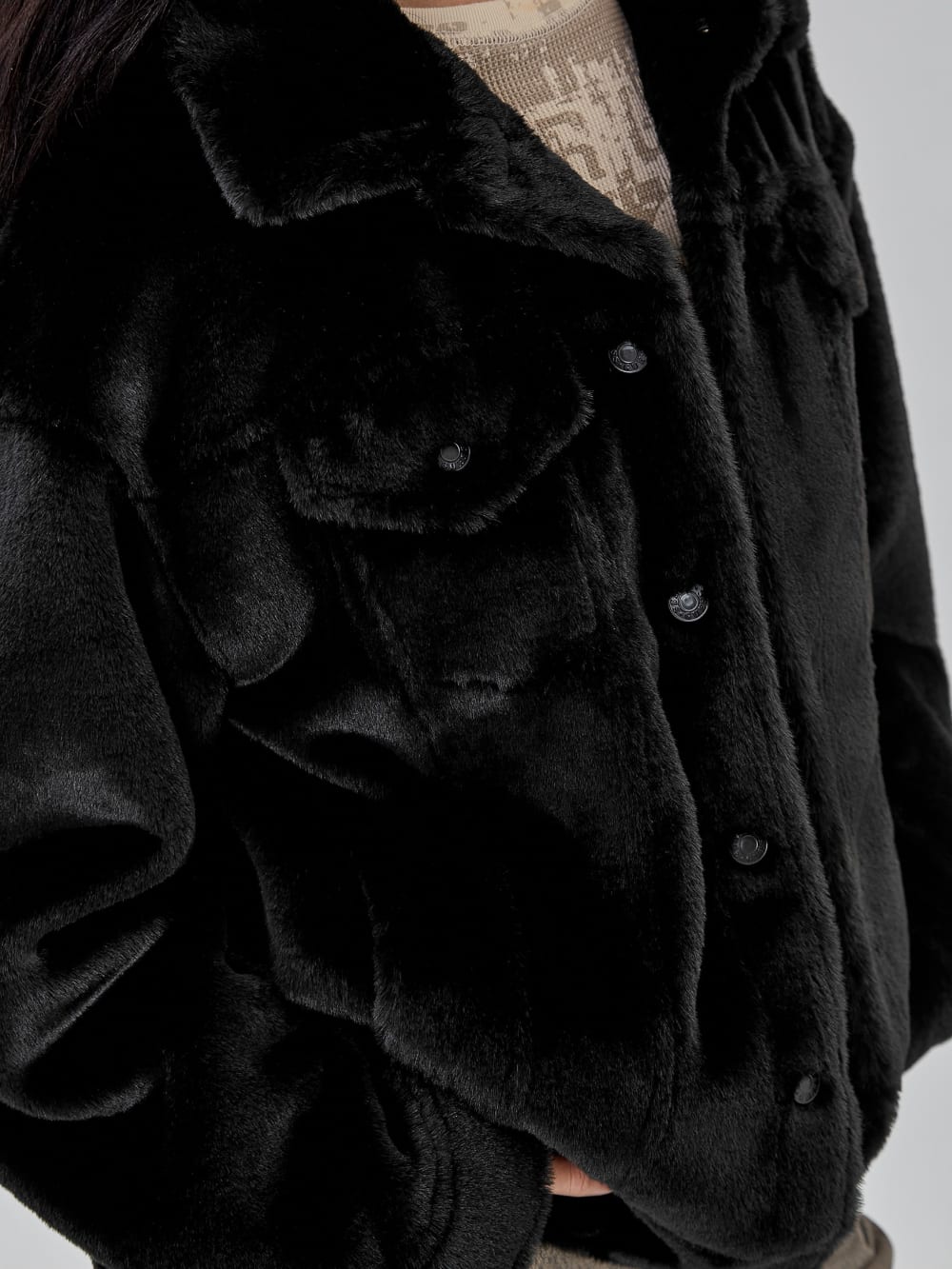 GUESS Originals Oversized Fur Jacket