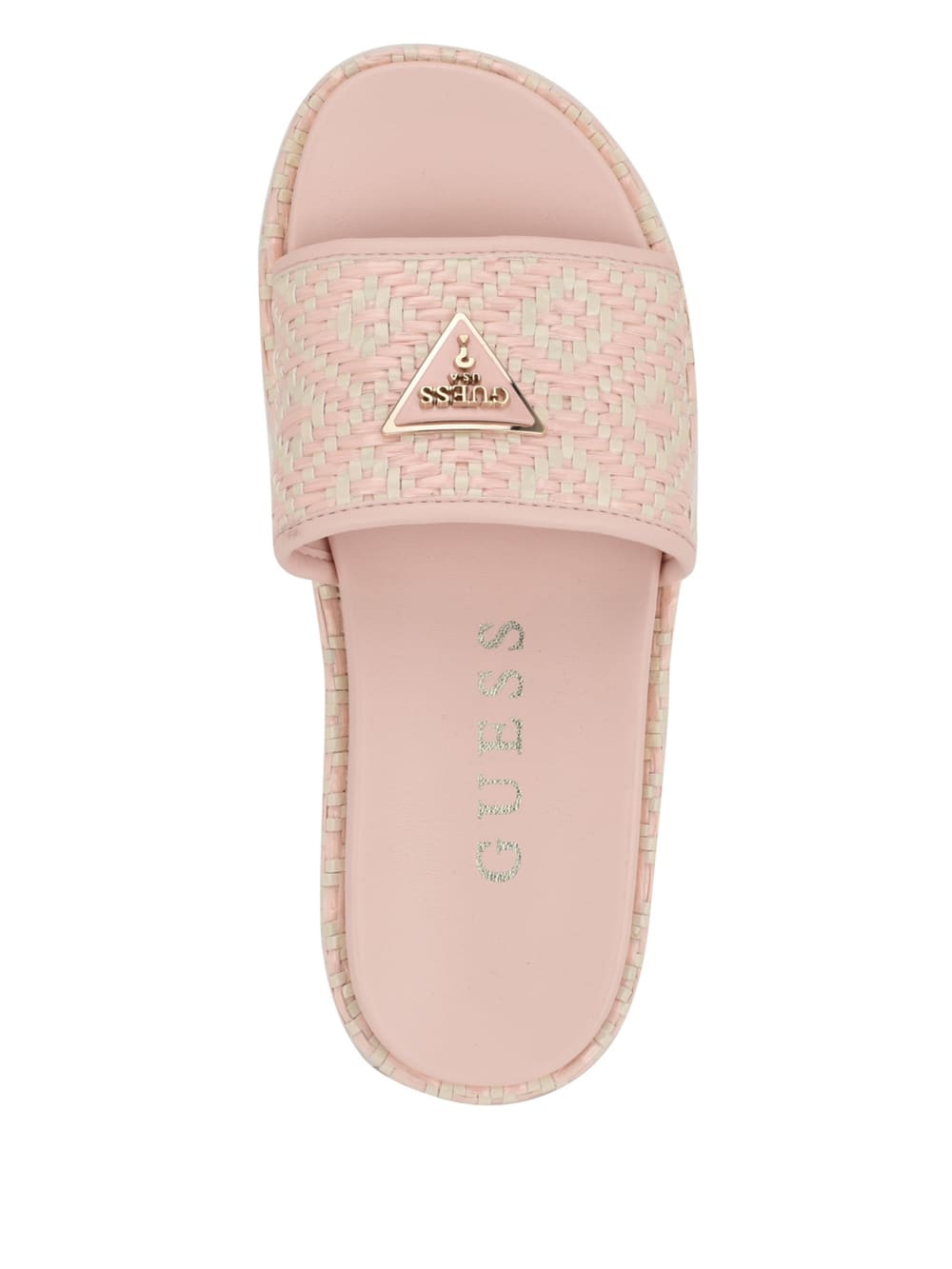 Longoh Raffia Platform Slide Sandals