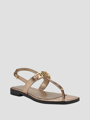 Reality Metallic T-Strap Sandals