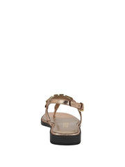 Reality Metallic T-Strap Sandals