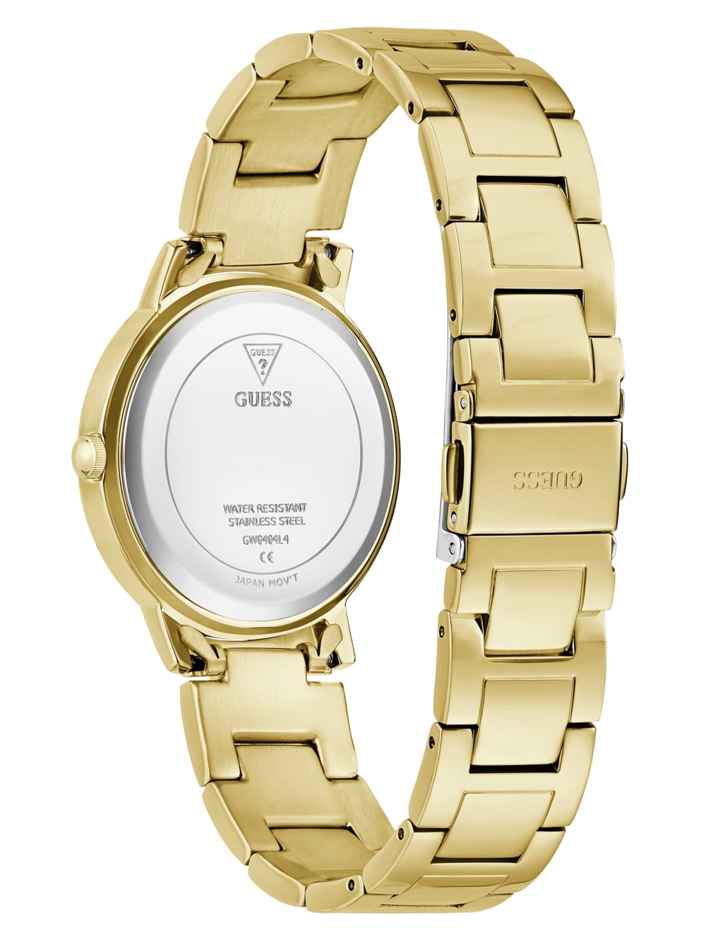Gold-Tone and Navy Round Analog Watch