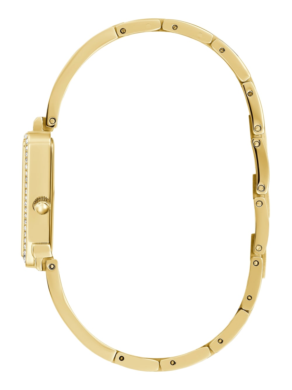 Gold-Tone Crystal Triangle Analog Watch