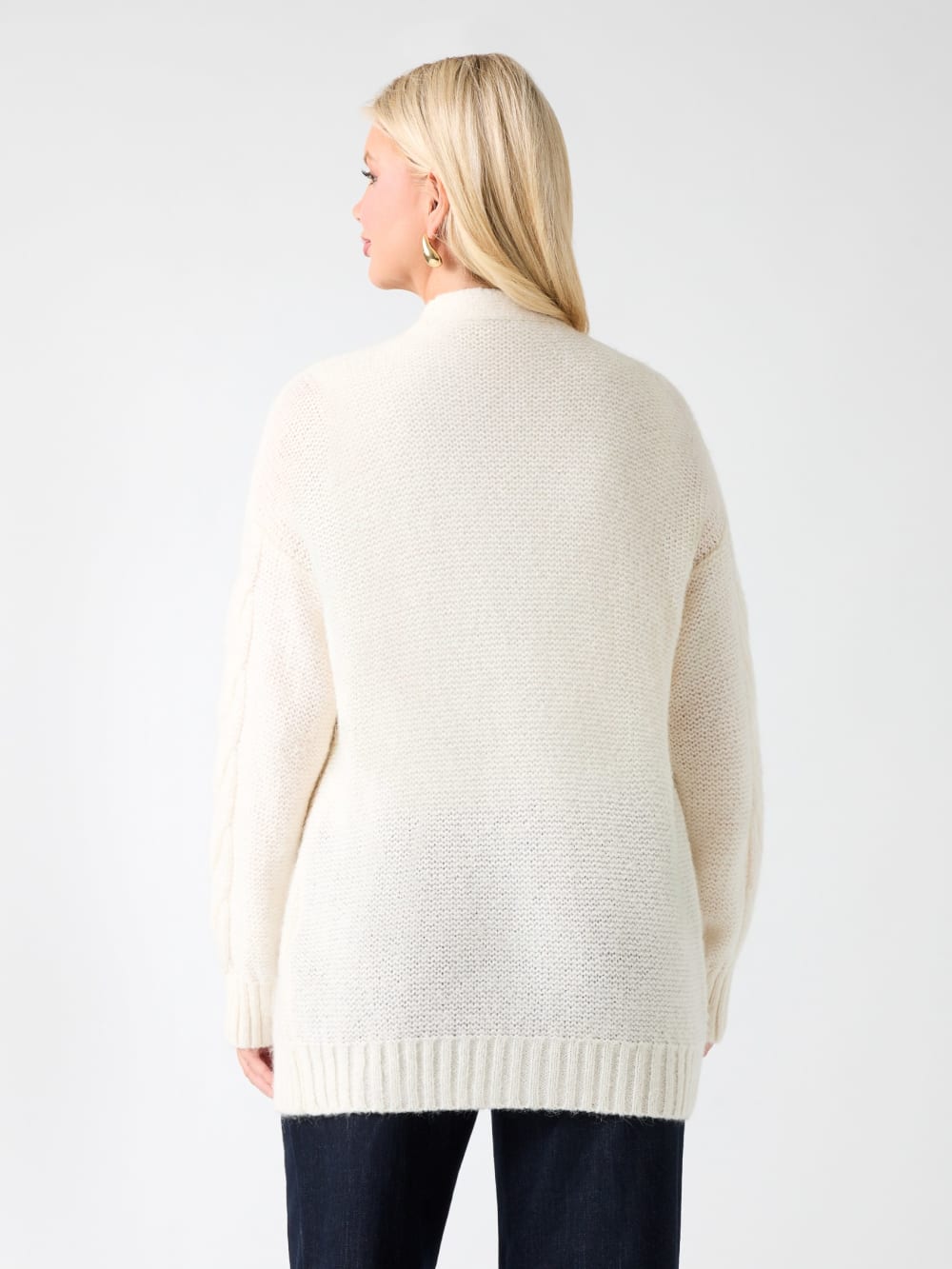 Ginny Cable-Knit Sweater Cardigan