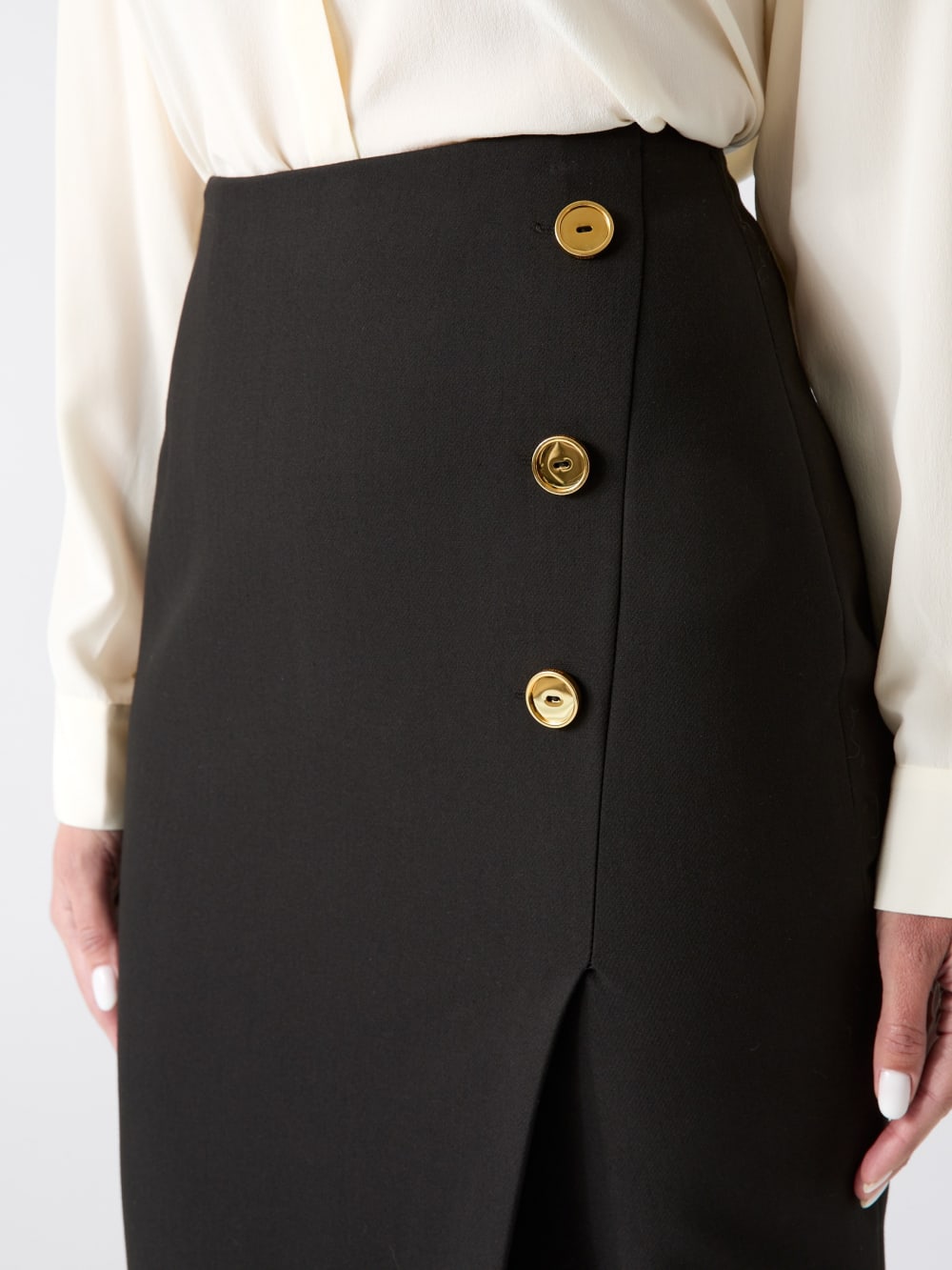 Dalia Buttons Midi Skirt