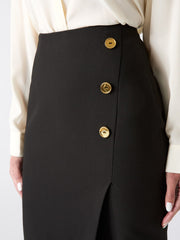 Dalia Buttons Midi Skirt