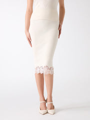Candice Lace-Trim Sweater Skirt