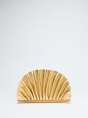 Shelly Metallic Leather Clutch