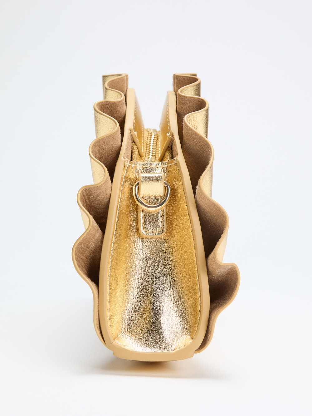 Shelly Metallic Leather Clutch