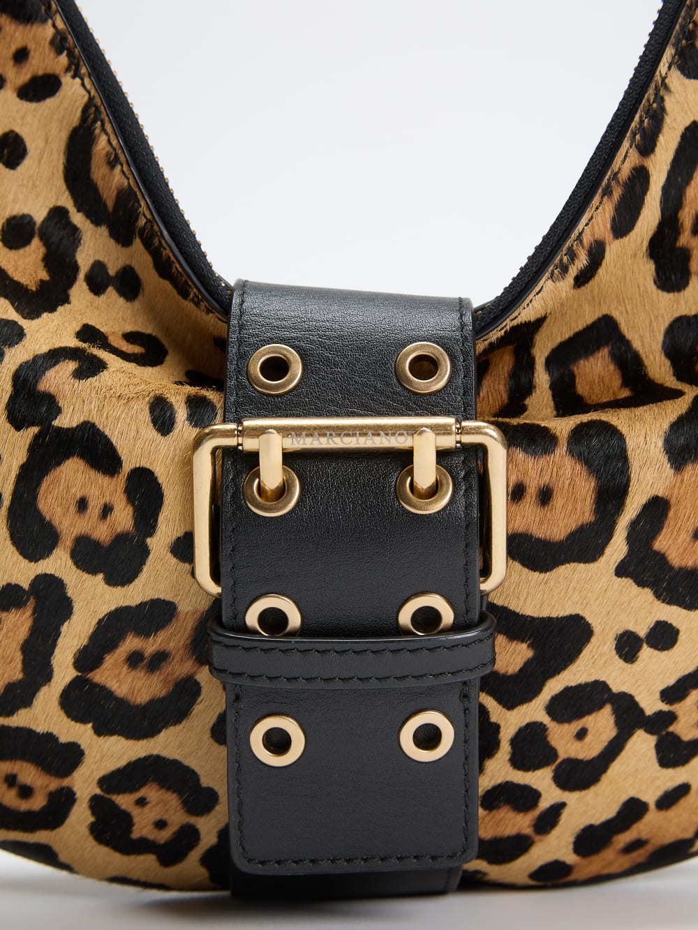 Leopard Crescent Shoulder Bag