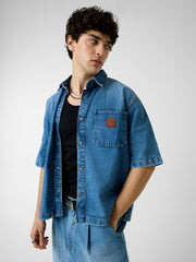 Oversize fit denim shirt