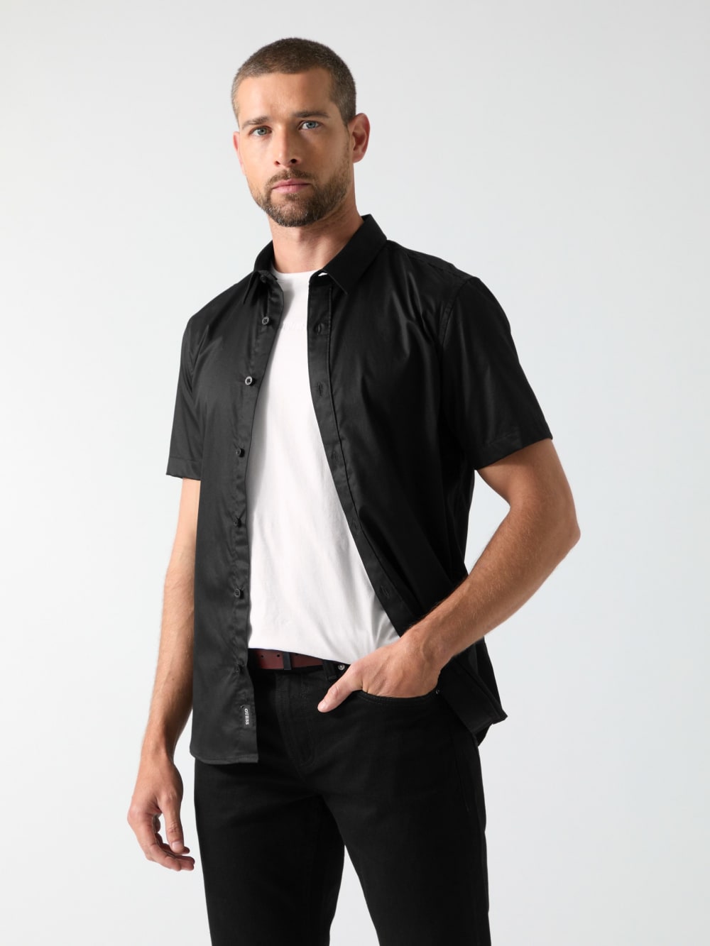 Luxe Stretch Short-Sleeve Shirt