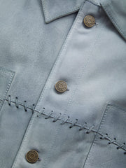 washed suede shirt