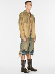 washed suede shirt