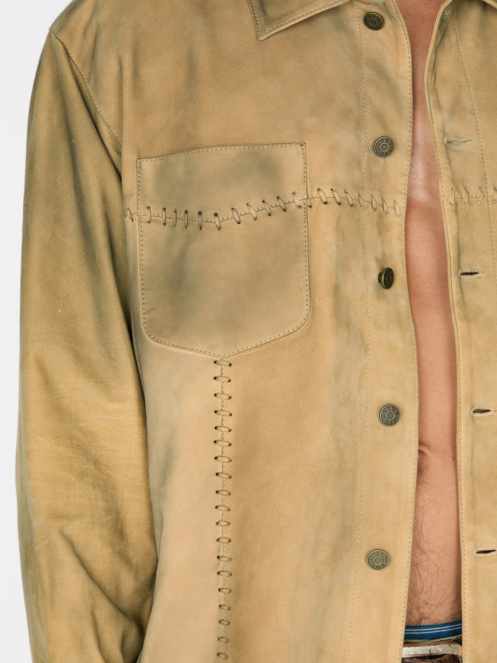washed suede shirt