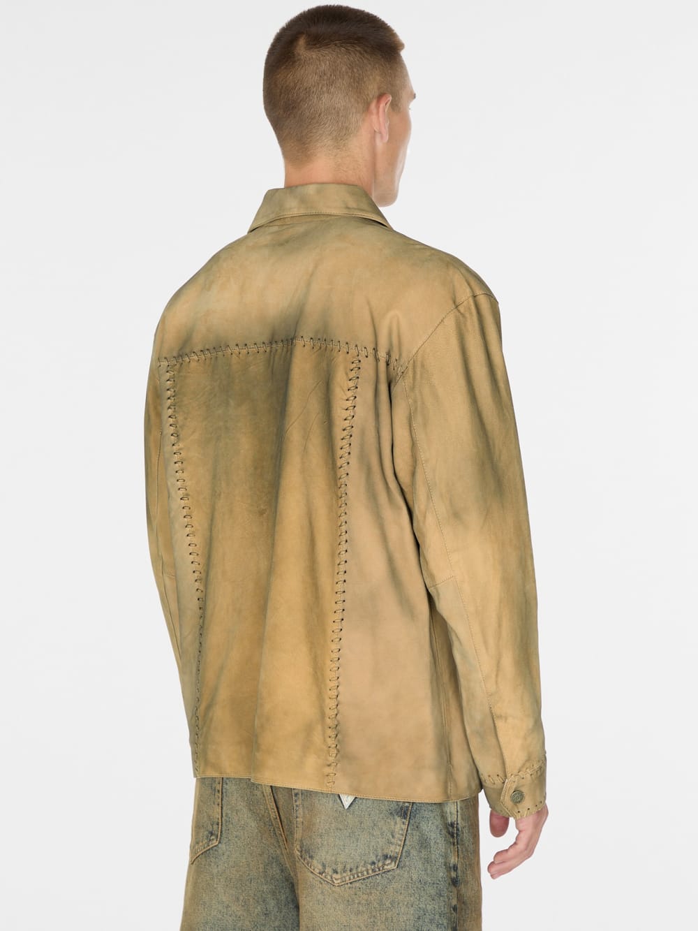washed suede shirt