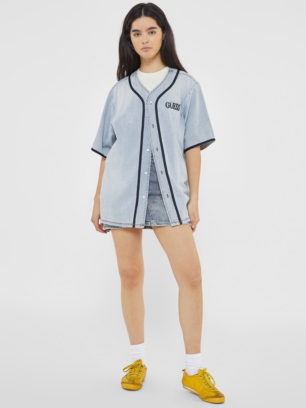 GUESS Originals Denim Baseball Shirt
