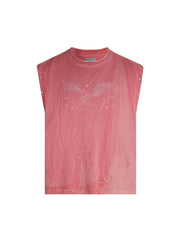 washed graphic muscle tank