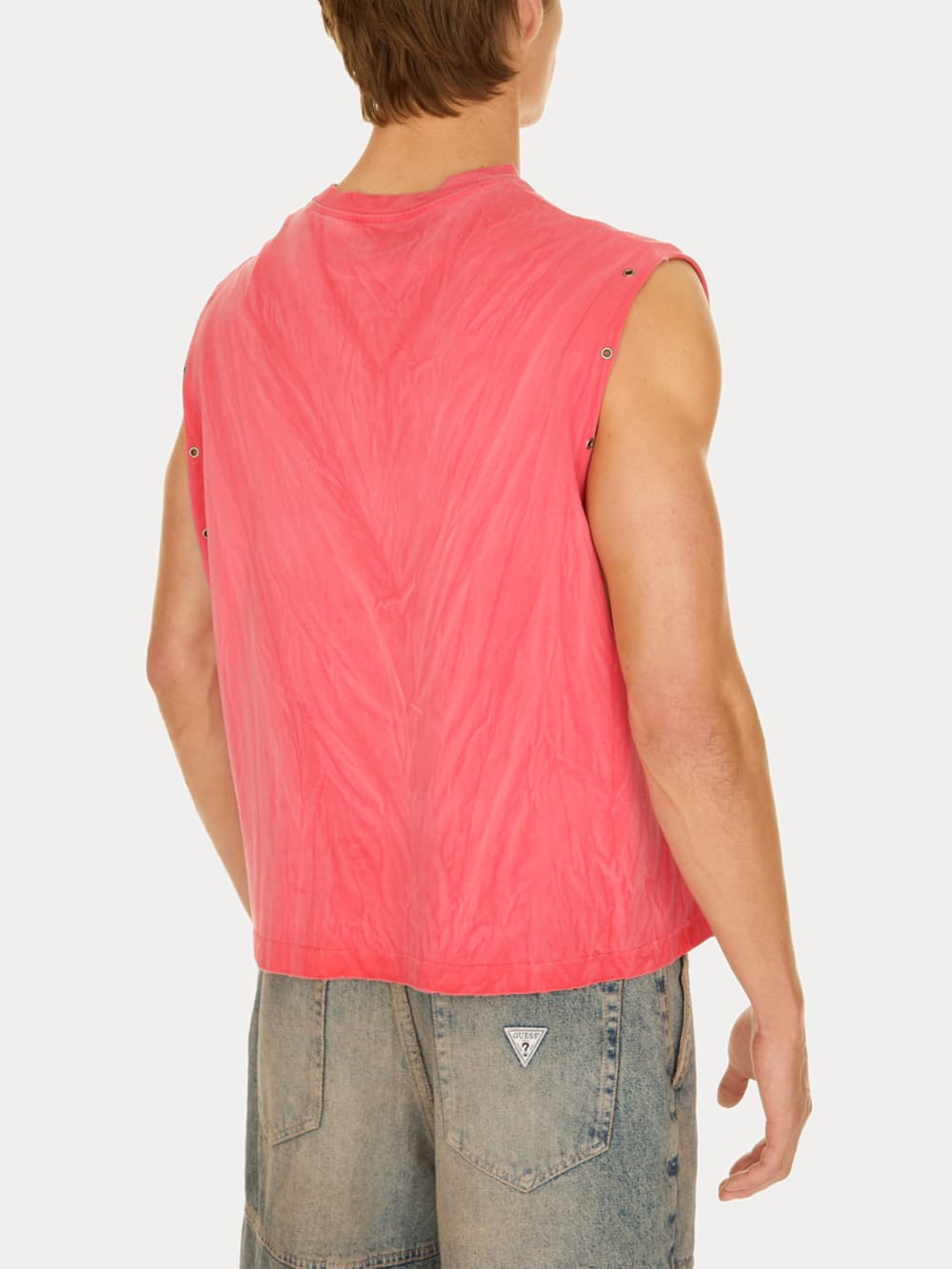 washed graphic muscle tank