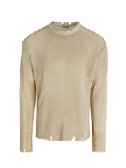 distressed knit sweater