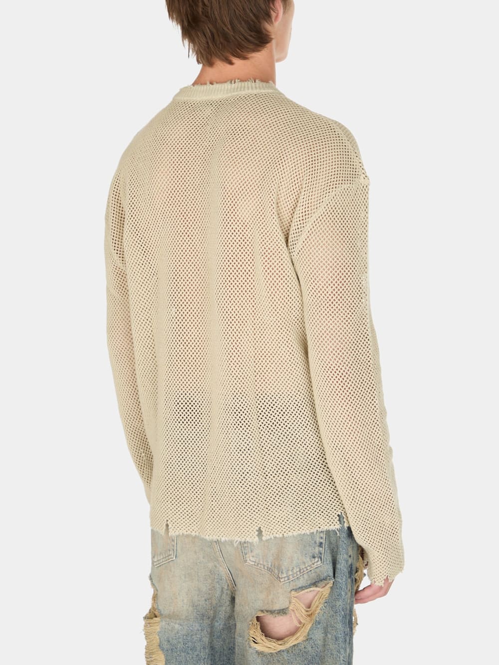 distressed knit sweater