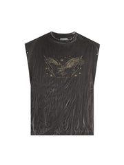 washed graphic muscle tank