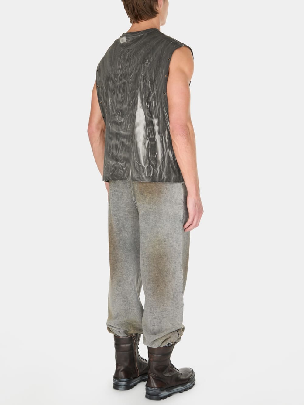 washed graphic muscle tank