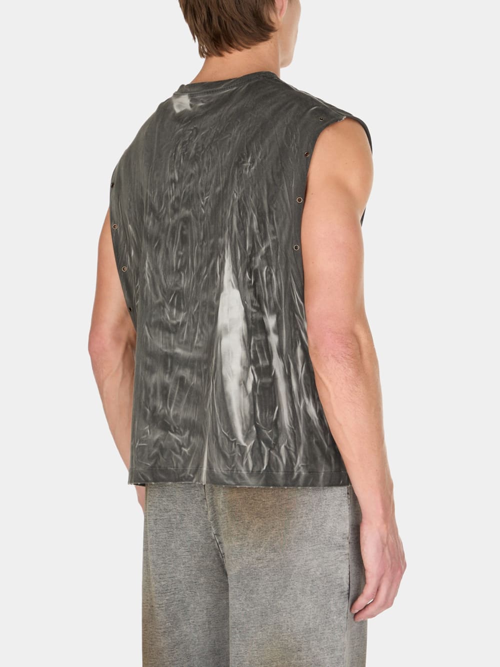 washed graphic muscle tank