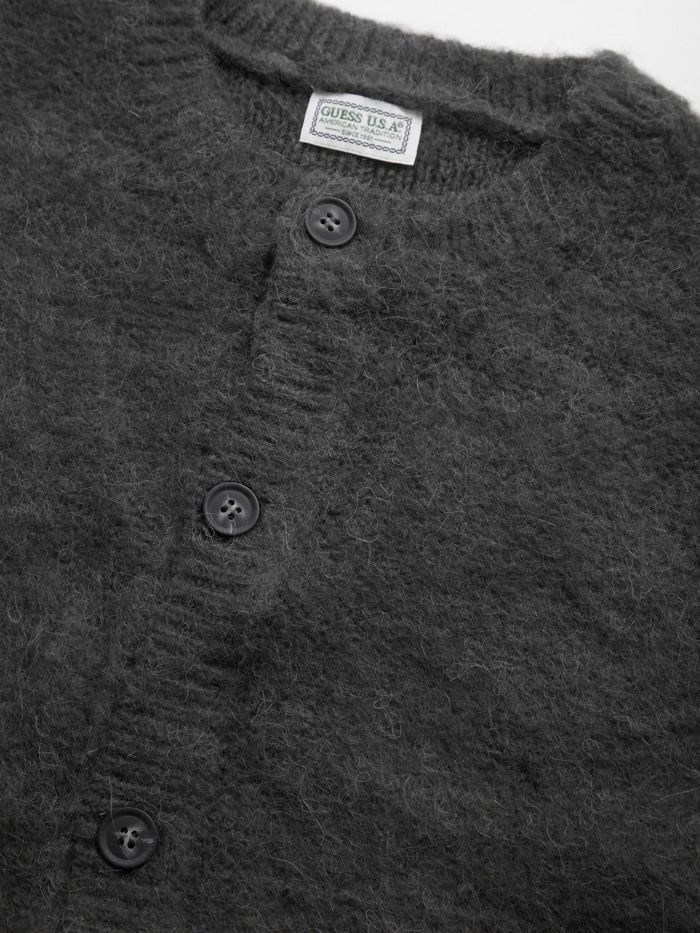 fuzzy wool-blend cardigan