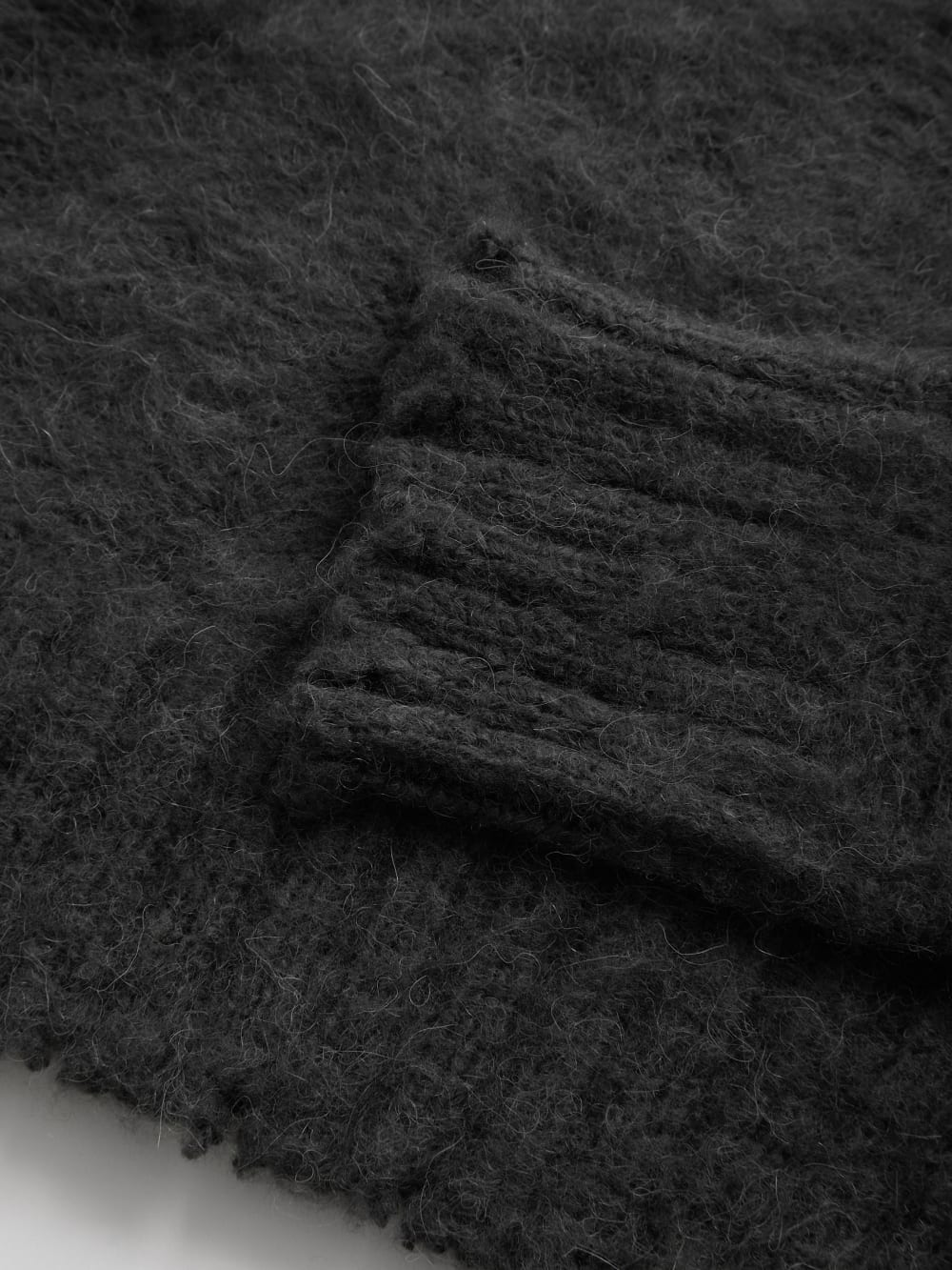 fuzzy wool-blend cardigan