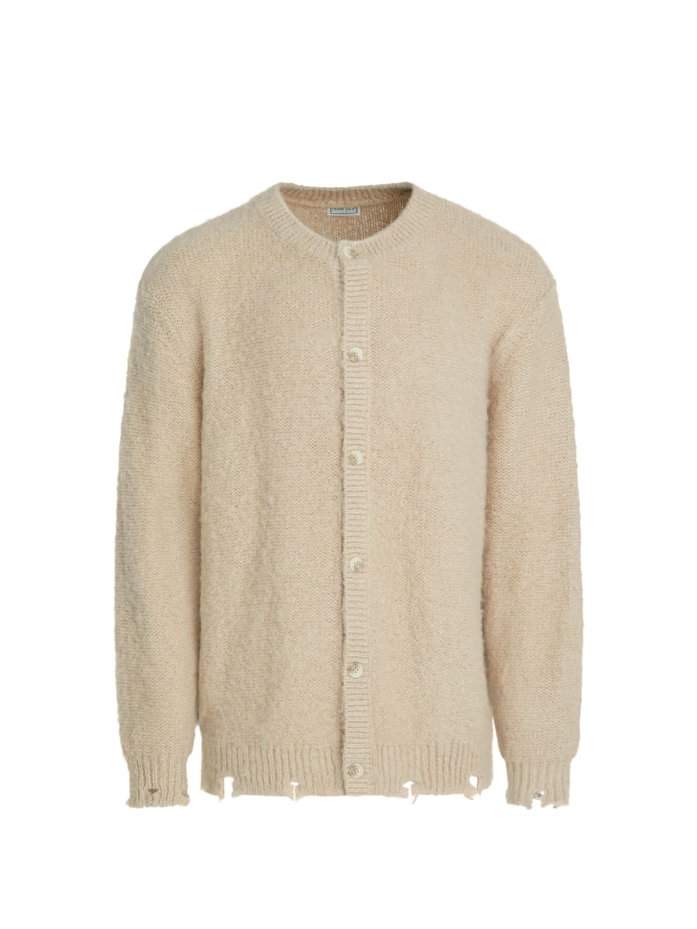 fuzzy wool-blend cardigan