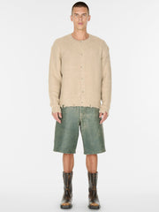 fuzzy wool-blend cardigan