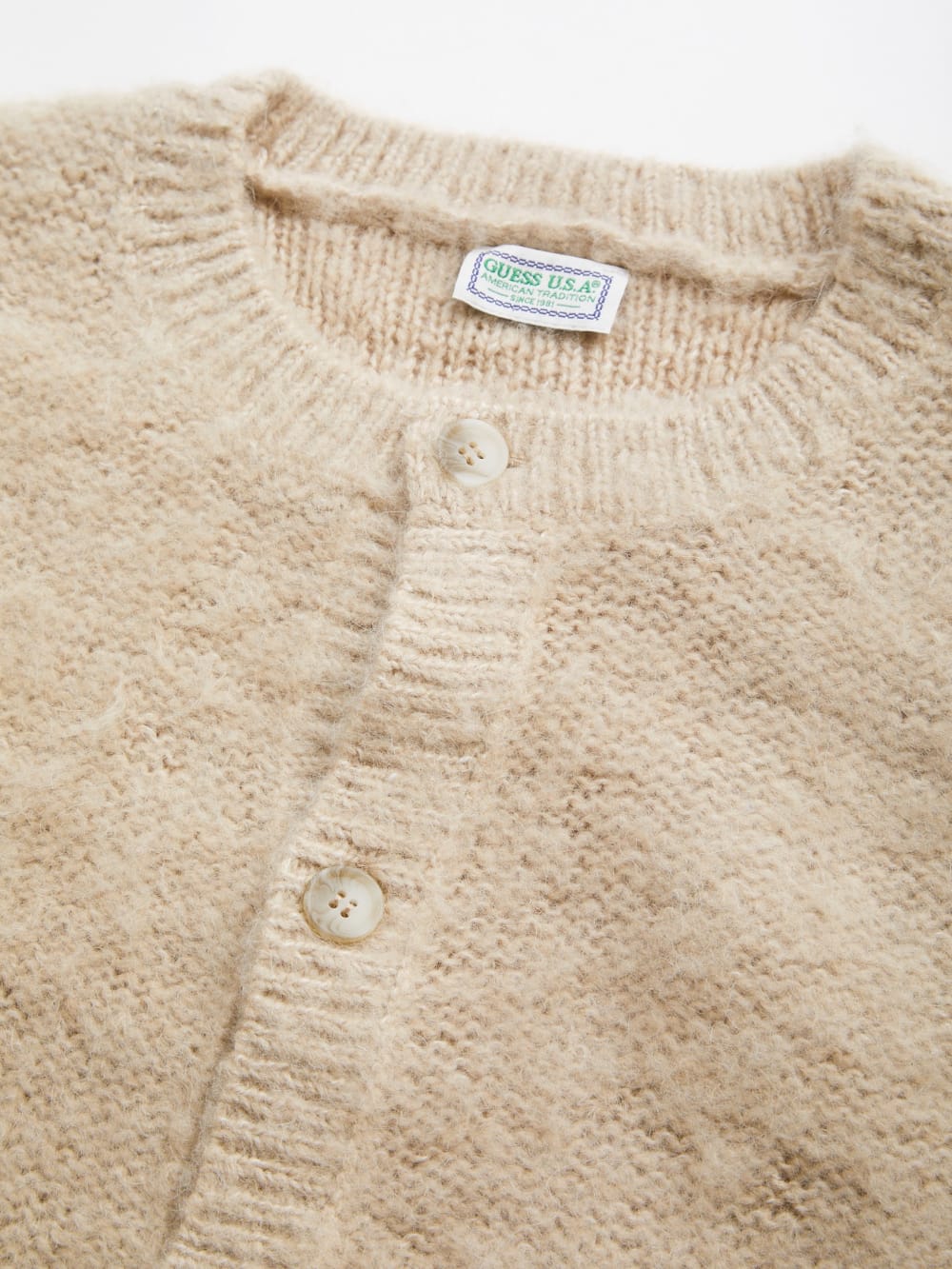 fuzzy wool-blend cardigan