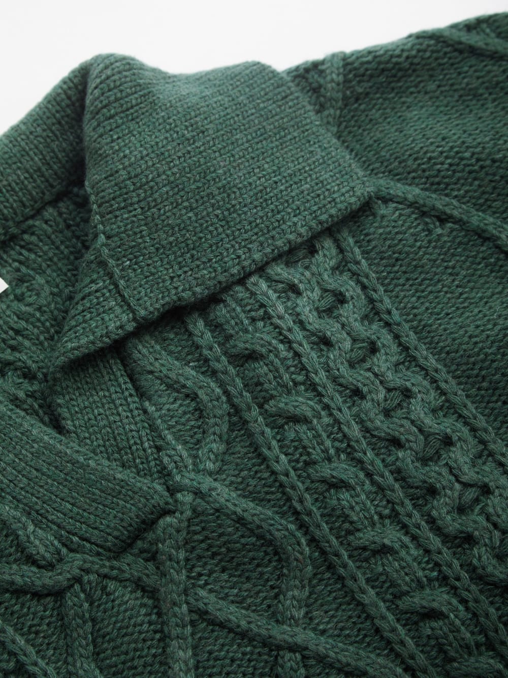 cable knit crewneck sweater