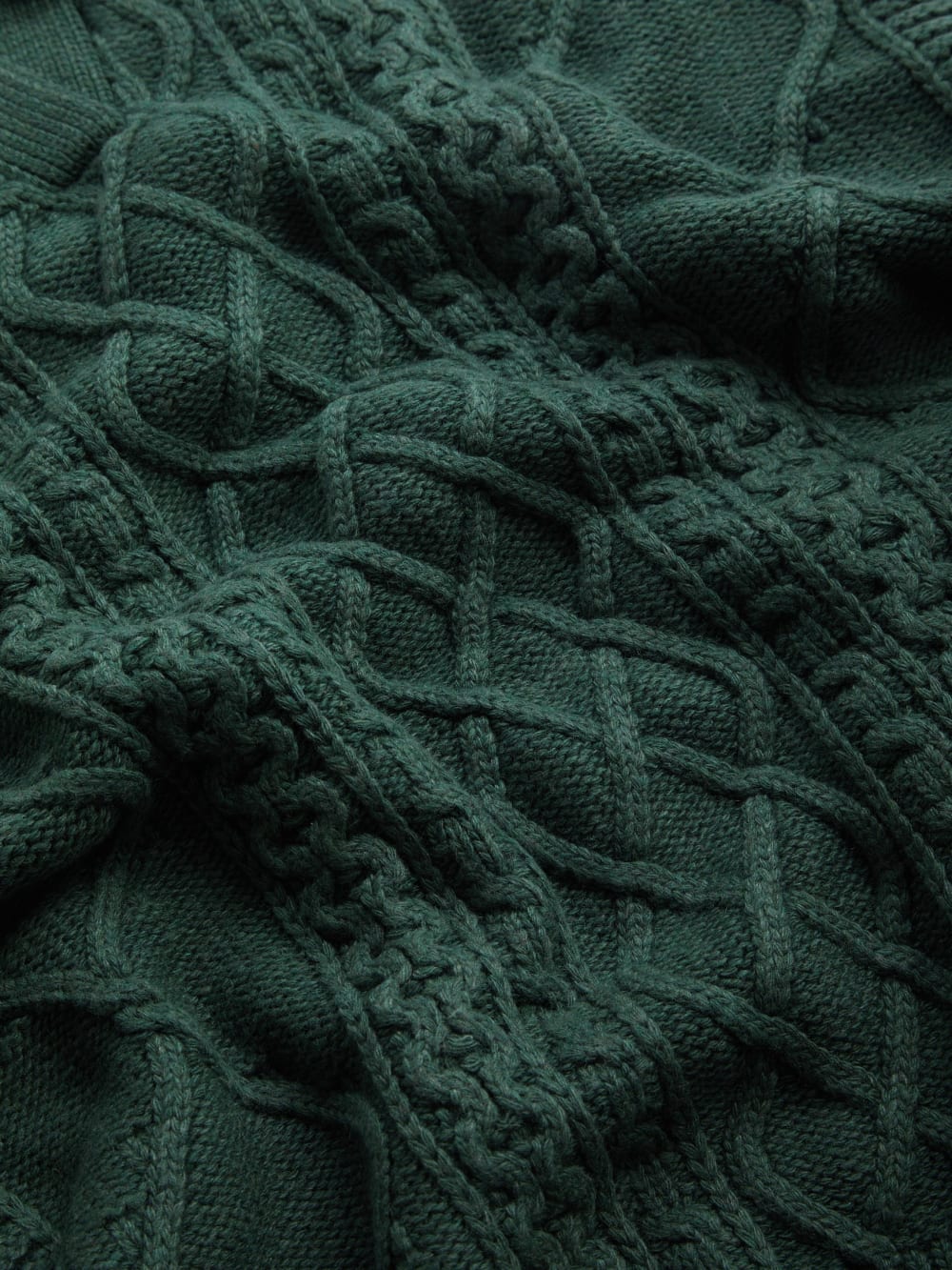 cable knit crewneck sweater