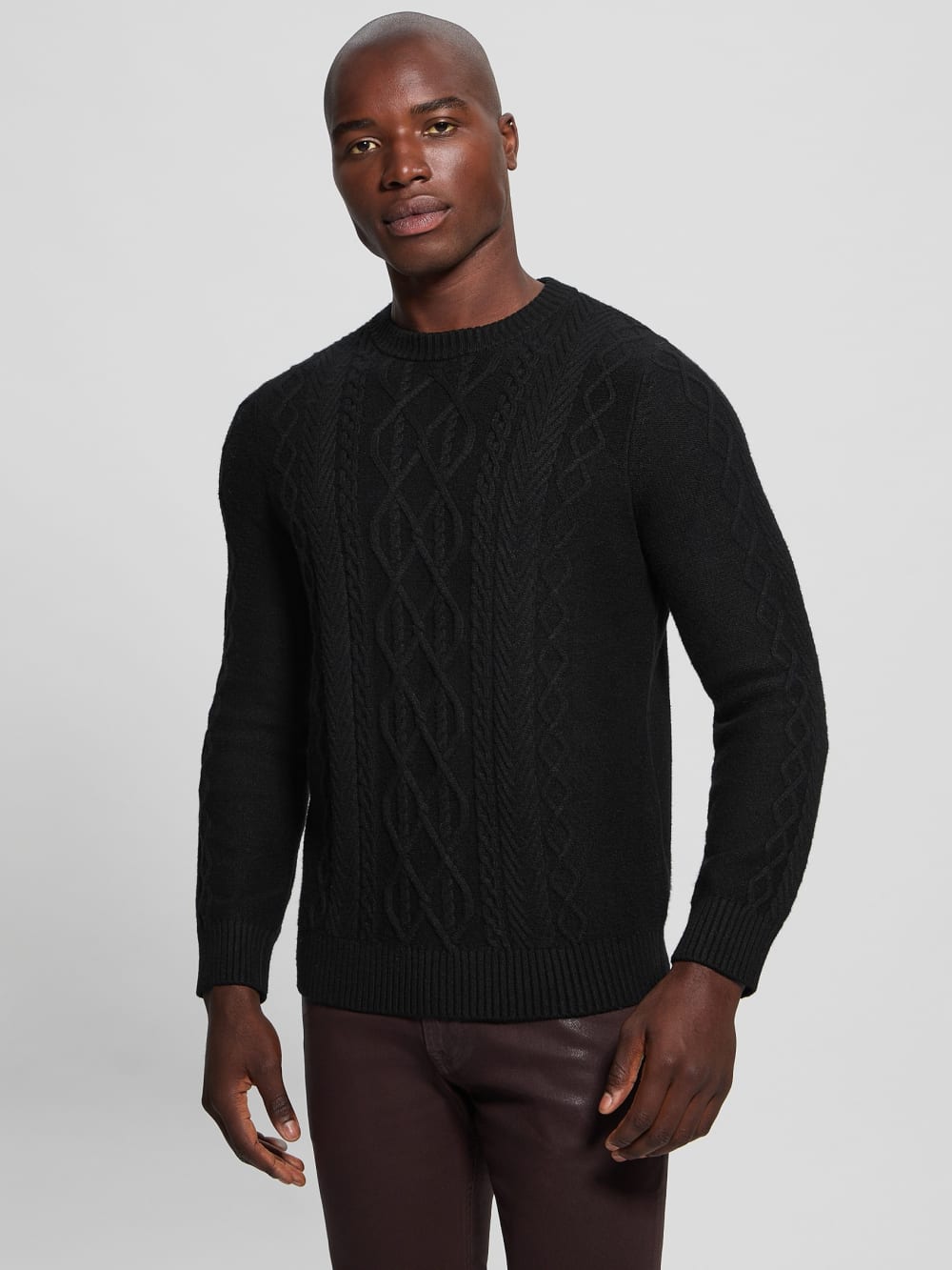 Eco Noah Crewneck Celtic Cable-Knit Sweater