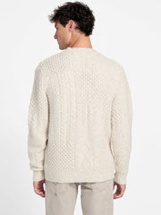 Eco Jeffry Cable-Stitch Cardigan Sweater